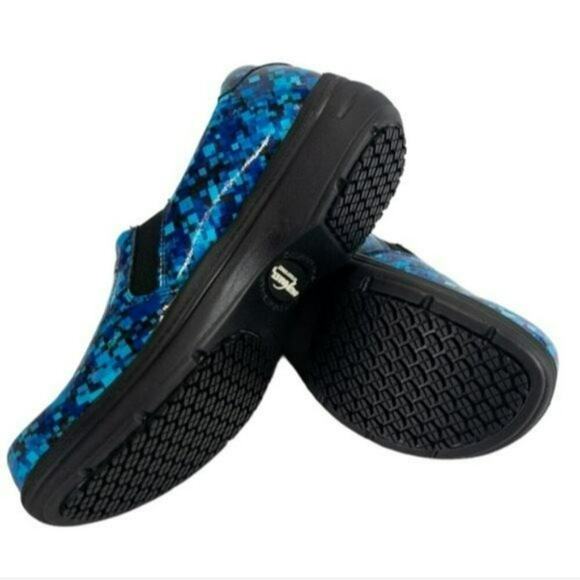 Easy Works Easy Street Bind Clogs Blue Spectral Print -7.5 - Picture 7 of 7